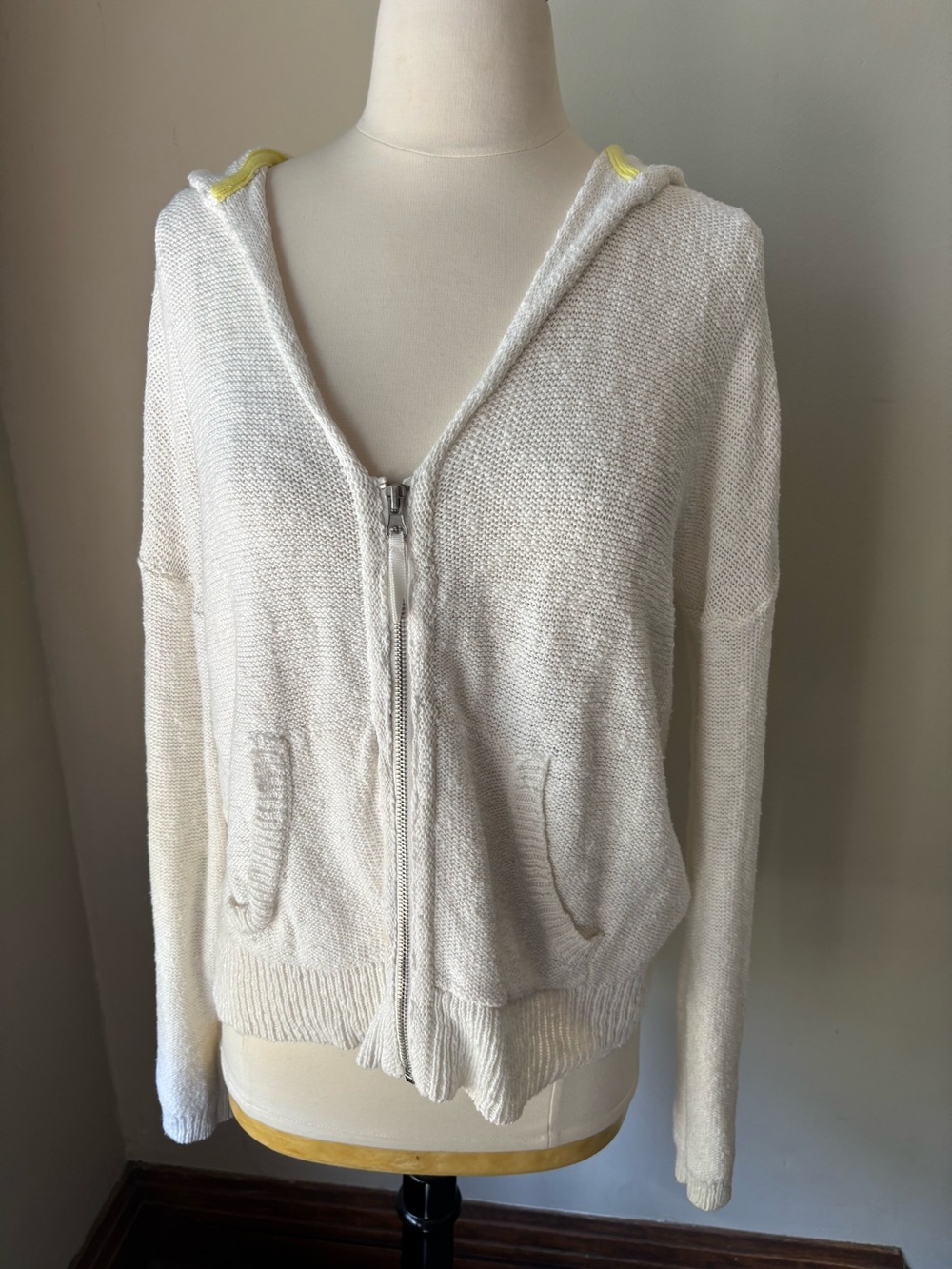 LOFT  Women's Zip Hooded Sweater Large